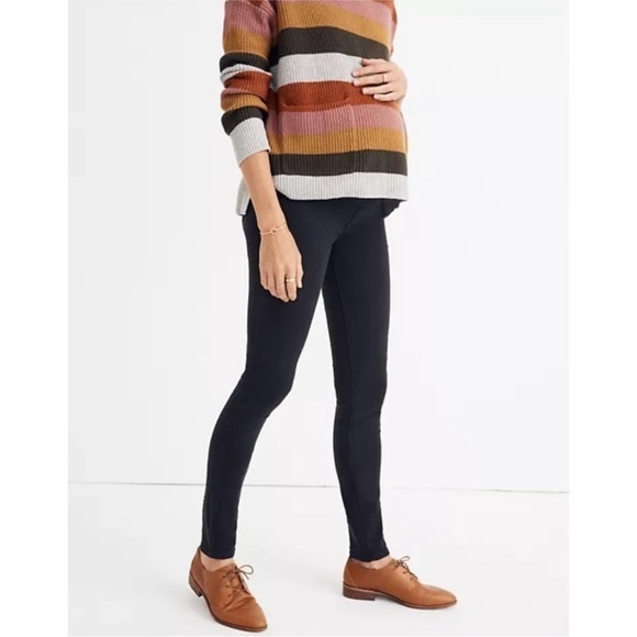 MADEWELL MATERNITY OVER THE BELLY
SKINNY JEANS IN LUNAR WASH BLACK SIZE 27 - Picture 1 of 10